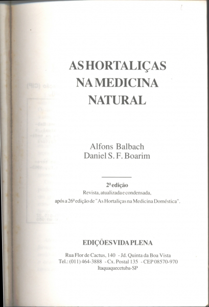 As Hortaliças na Medicina Natural