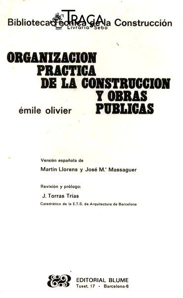 Organizacion Practica de La Construccion Y Obras Publicas