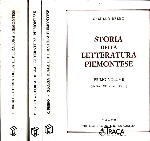Storia Della Letteratura Piemontese (3 Volumes)