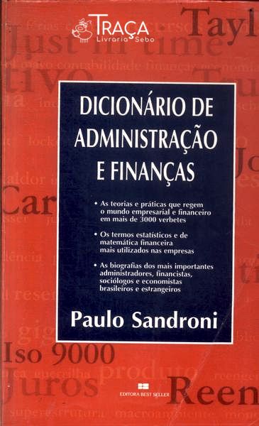 Dicionário de Administração e Finanças (1996)