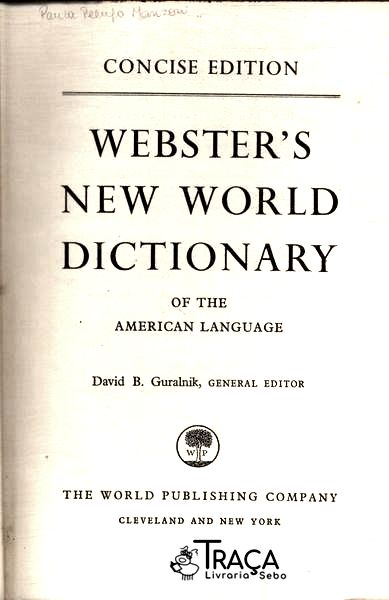 Websters New World Dictionary (1960)