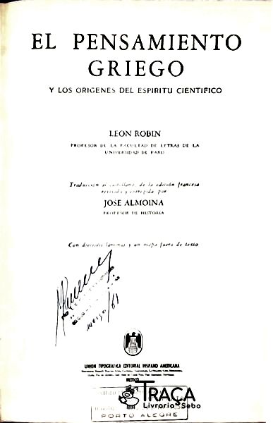 El Pensamiento Griego Y Las Origenes Del Espiritu Cientifico