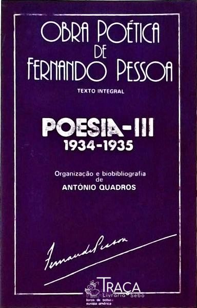 Obra Poética De Fernando Pessoa: Poesia 1934-1935 Vol 3