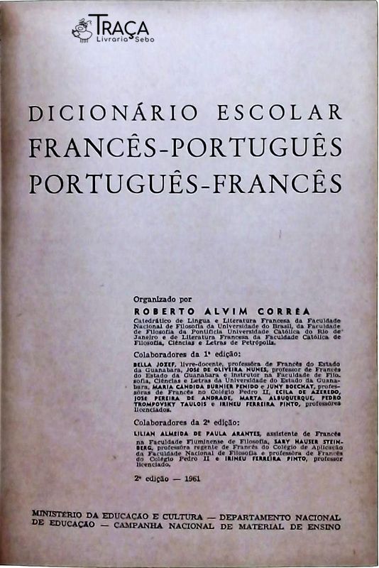 Dicionário Escolar Francês-português / Português-francês