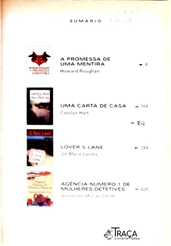 A Promessa de Uma Mentira - Uma Carta de Casa - Lovers Lane - Agência Nº 1 de Mulheres Detetives
