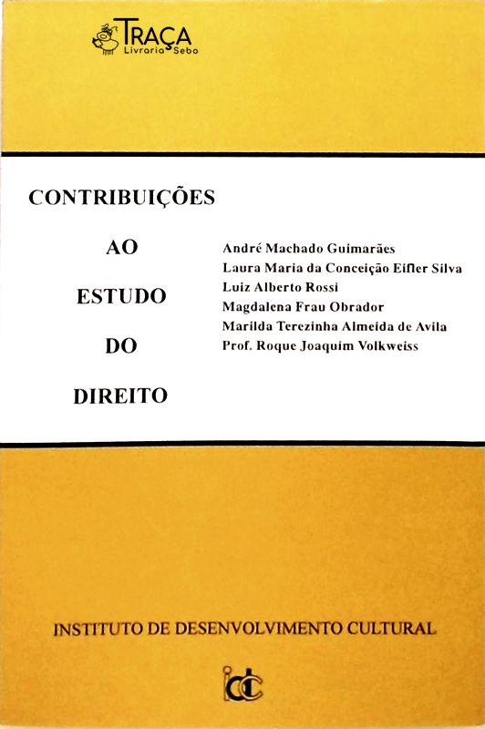Contribuições Ao Estudo do Direito