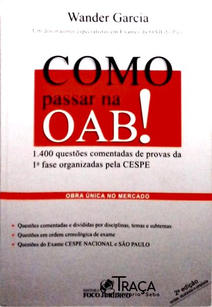 Como Passar Na Oab - 1400 Questões Comentadas