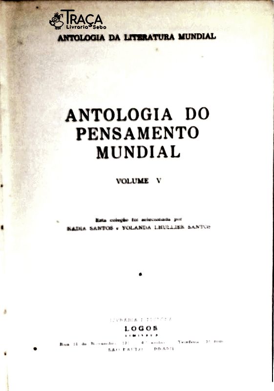 Antologia do Pensamento Mundial - Volume 5