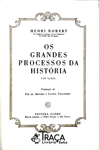 Os Grandes Processos da História - Vol. 8
