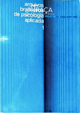 Arquivos Brasileiros de Psicologia Aplicada (vol. 22 N. 1)