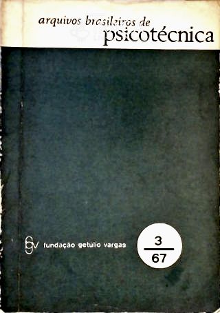 Arquivos Brasileiros de Psicotecnica - Ano 19 Nº 3