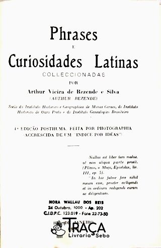 Phrases e Curiosidades Latinas
