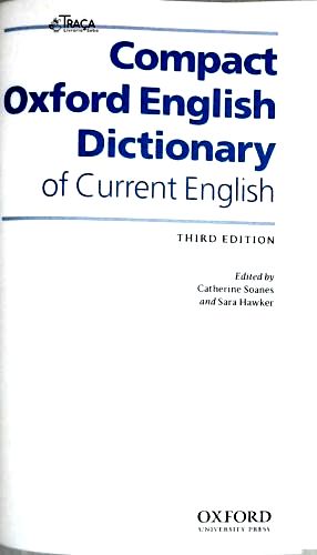 Compact Oxford English Dictionary Of Current English