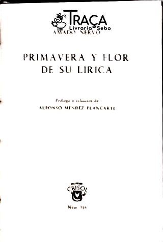Primavera Y Flor de Su Lirica