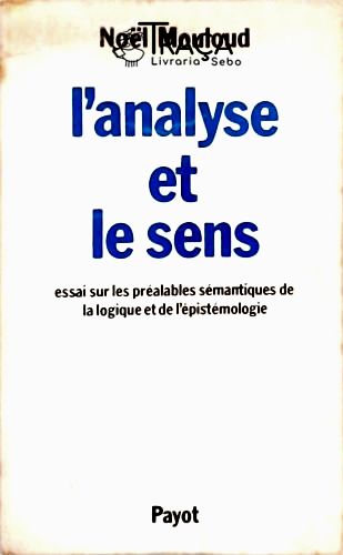 L Analyse Et Le Sens