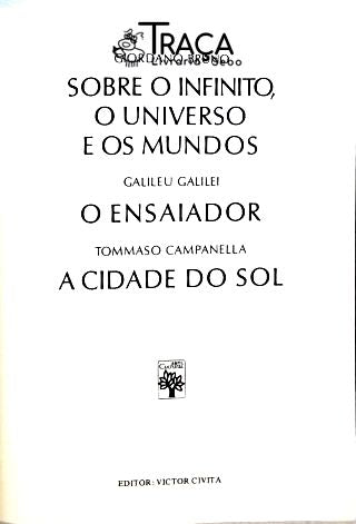 Os Pensadores: Giordano Bruno, Galileu Galilei e Tommaso Campanella