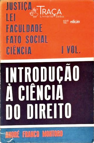 Introdução À Ciência do Direito - Vol. 1