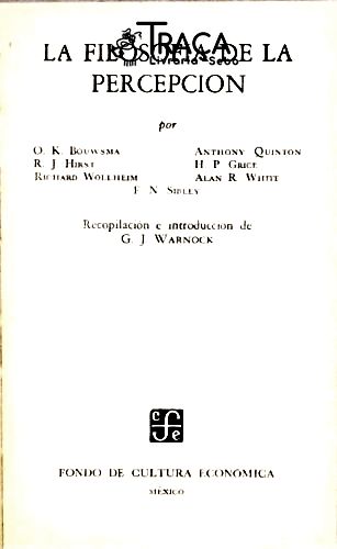 La Filosofia de La Percepcion