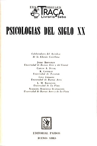 Psicologías Del Siglo Xx
