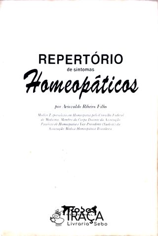 Repertório de Sintomas Homeopático