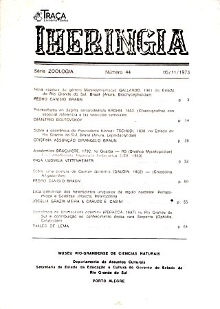 Iherengia Série Zoologia Nº 44