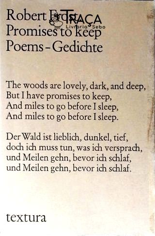 Robert Frost: Promises To Keep (bilíngüe)
