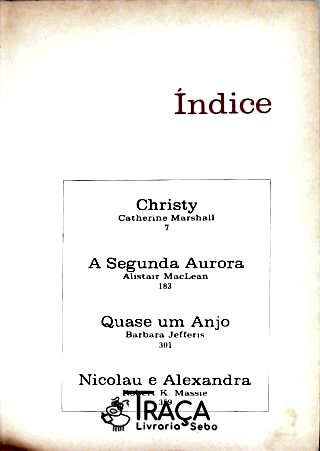 Christy - A Segunda Aurora - Quase Um Anjo - Nicolau E Alexandra
