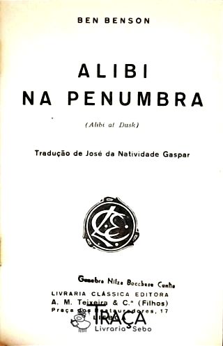 Alibi Na Penumbra (alibi At Dusk)