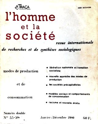 Lhomme Et La Société (numéro Double 55-58)