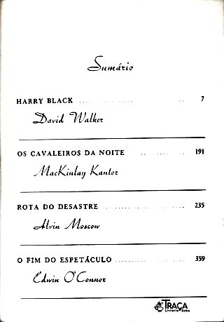 Harry Black - os Cavaleiros da Noite - Rota do Desastre - o Fim do Espetáculo