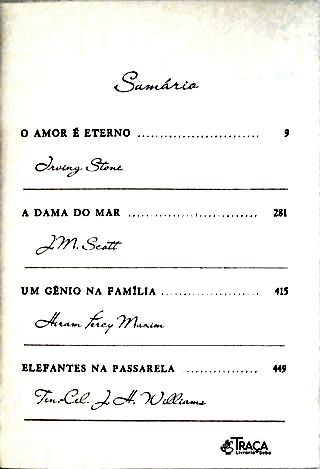 O Amor é Eterno - A Dama do Mar - Um gênio na família - Elefantes na passarela