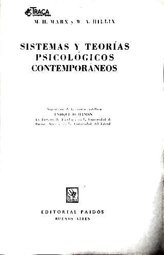 Sistemas y Teoría Psicológicos Contemporaneos