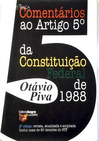 Comentários ao Artigo 5º da Constituição Federal de 1988