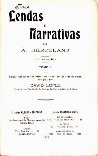 Lendas e Narrativas - Tomo Ii