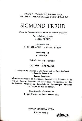 Gradiva de Jensen e Outros Trabalho 1906-1908