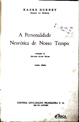 A Personalidade Neurótica de Nosso Tempo