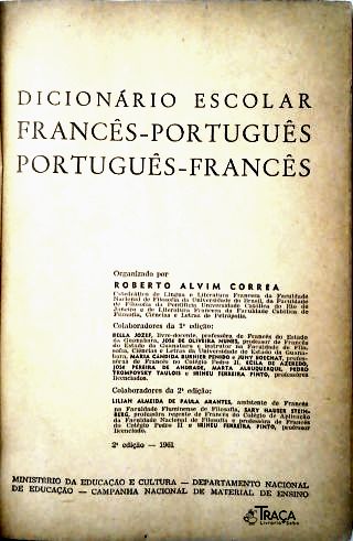 Dicionário Escolar Francês-português - Português-francês