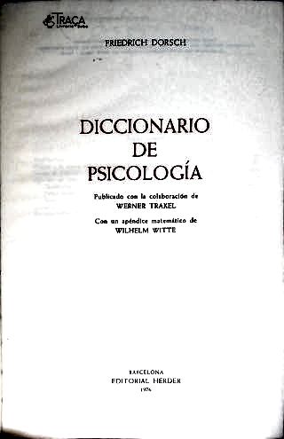 Diccionario de Psicología