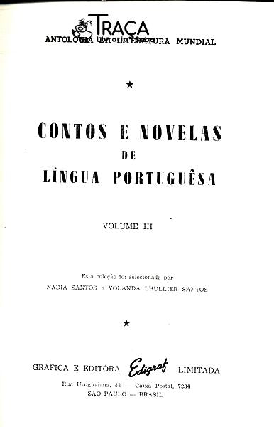 Contos e Novelas de Língua Portuguêsa Vol 3