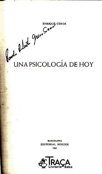 Una Psicologia de Hoy