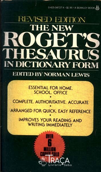 The New Rogets Thesaurus In Dictionary Form