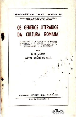 Os Gêneros Literários da Cultura Romana