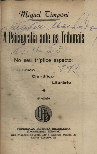 A Psicografia Ante Os Tribunais