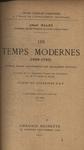 Les Temps Modernes  1498 - 1789