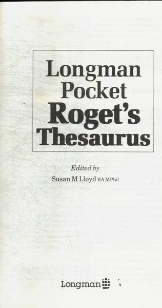 Longman Pocket Roget's Thesaurus (1986)