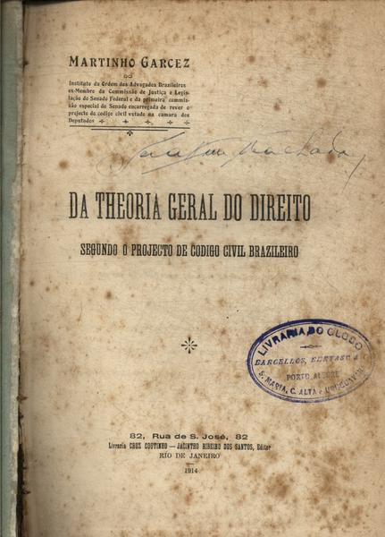 Da Theoria Geral Do Direito (1914)