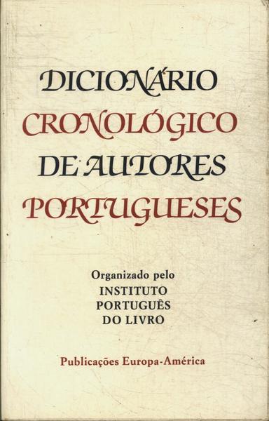 Dicionário Cronológico De Autores Portugueses Vol 1