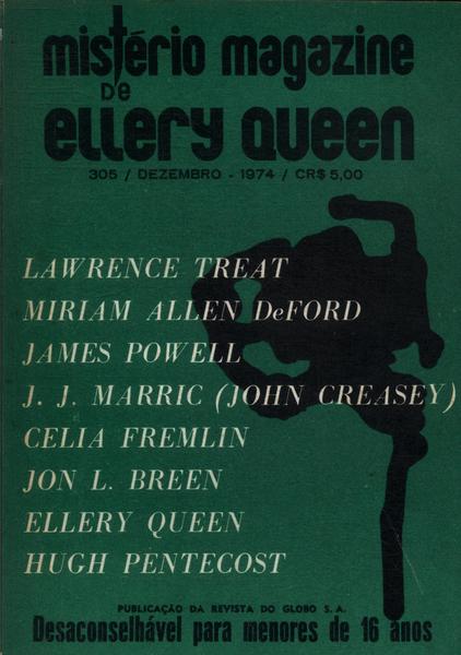Mistério Magazine De Ellery Queen Nº 305