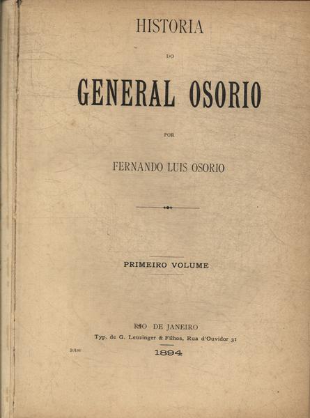 História Do General Osorio Vol 1