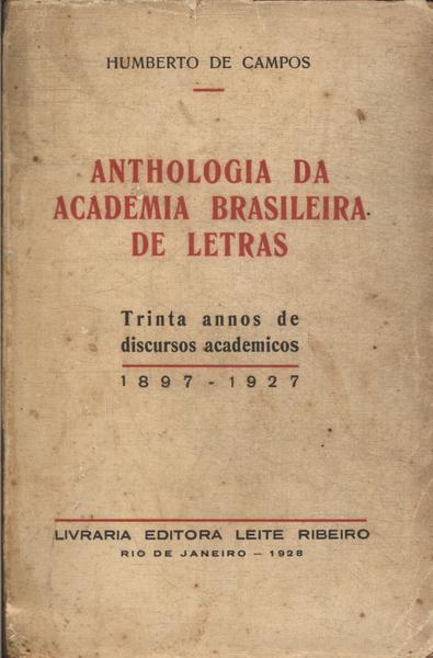 Anthologia Da Academia Brasileira De Letras
